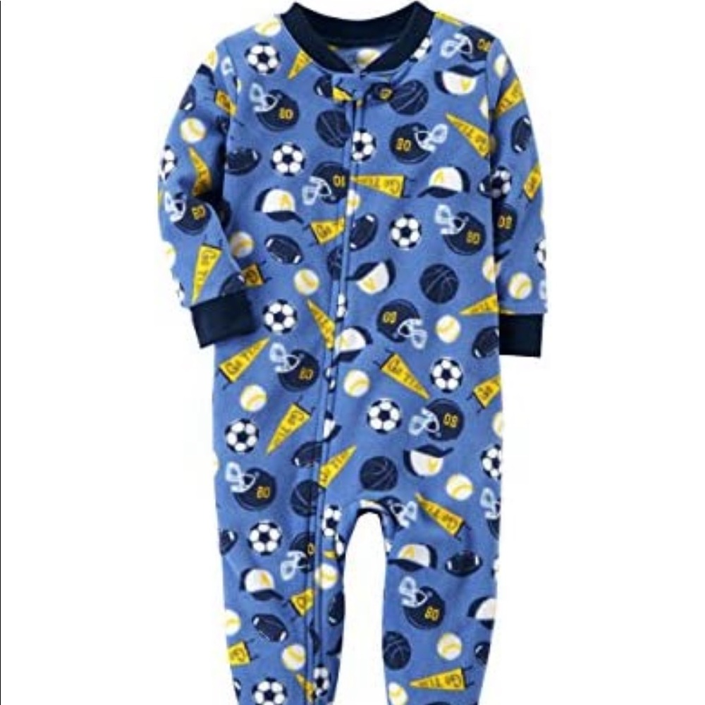 Carters Go Team Sports Fleece Footie Pajamas